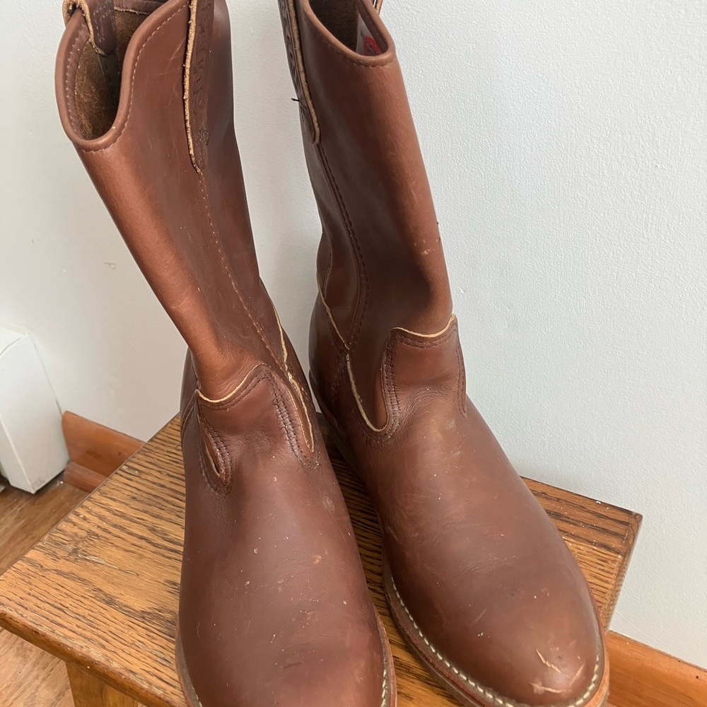 Vtg Redwing Pecos Steel Toe Nail Seat Boots Size 7 1/2 - Picture 6 of 6
